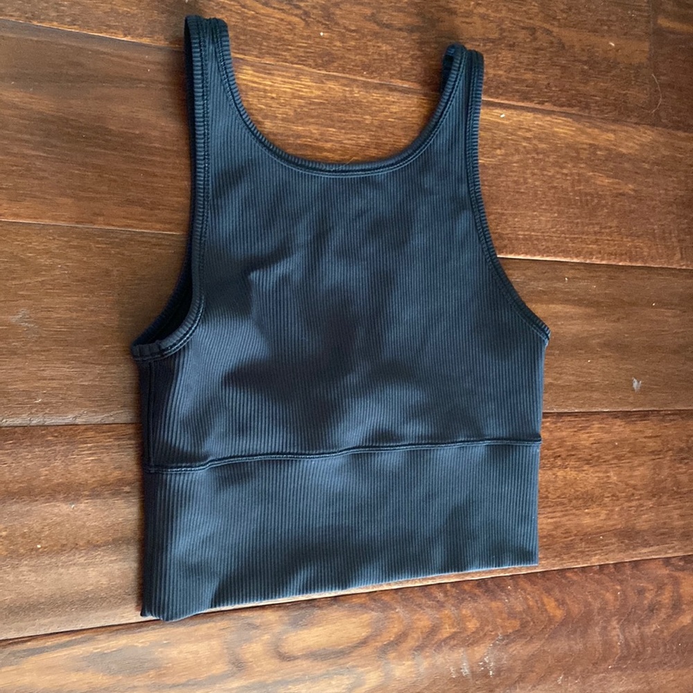 Lululemon Power Pivot Ribbed Tank Top Black Size 4